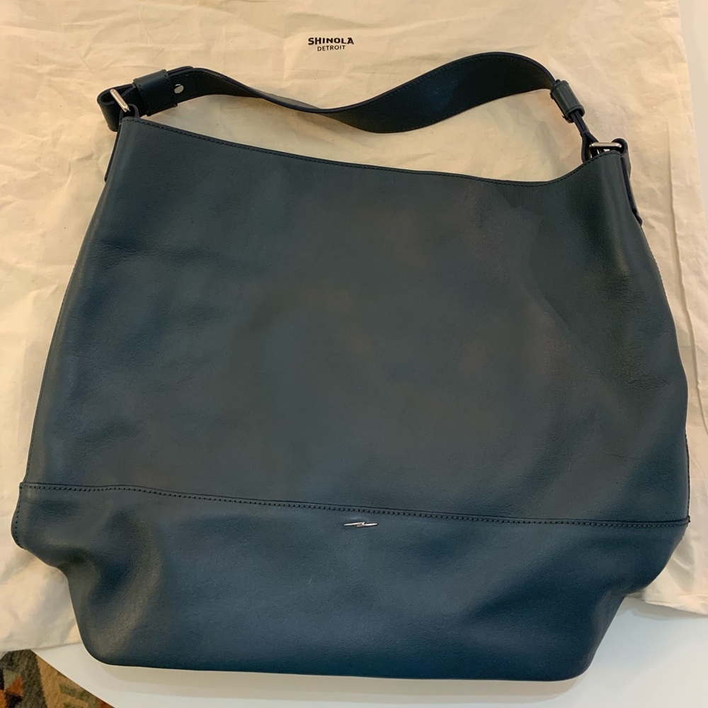 Shinola large leather hobo bag